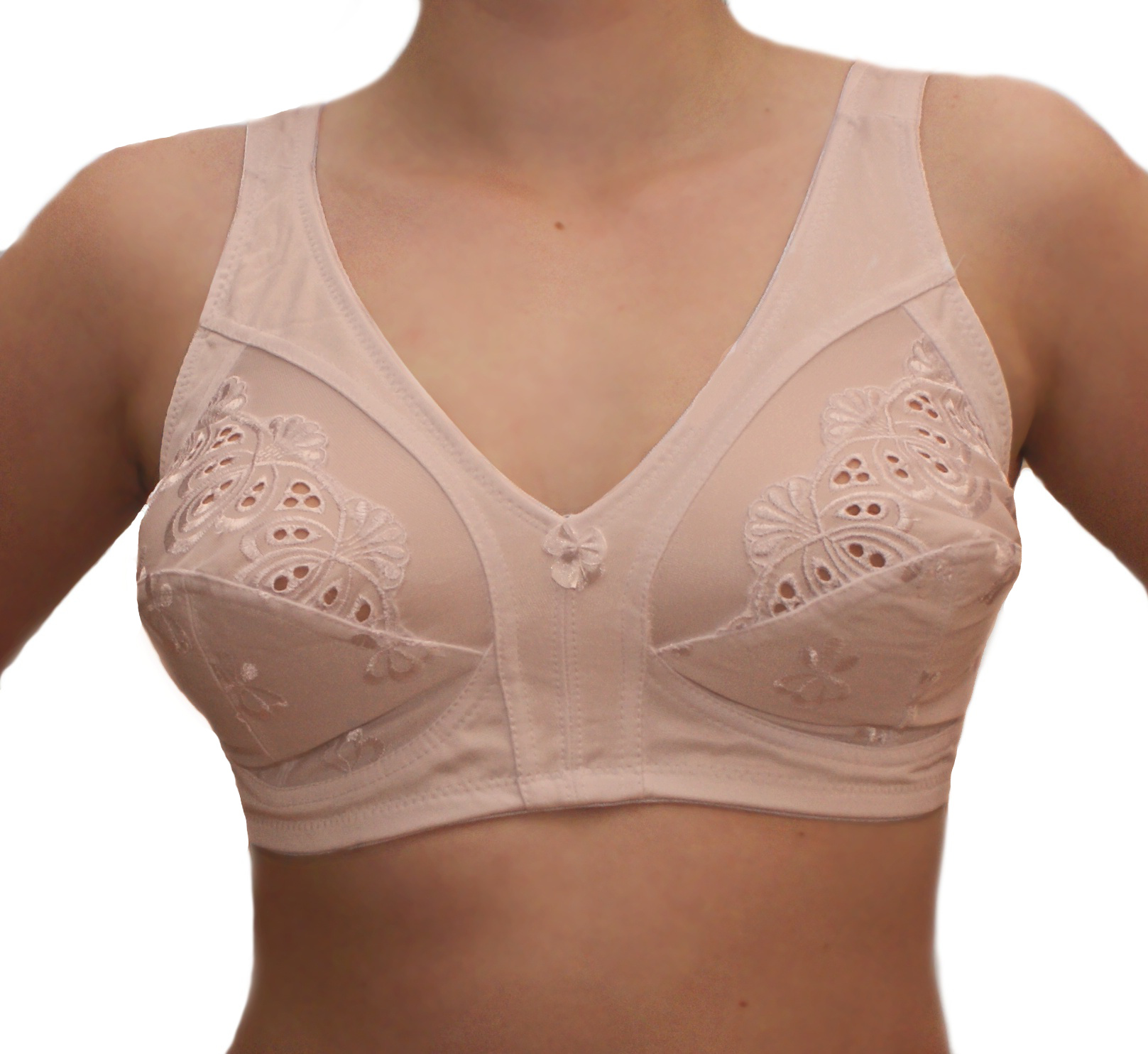 Podprsenka bez kostic a výztuže pro větší poprsí  90 E tělová