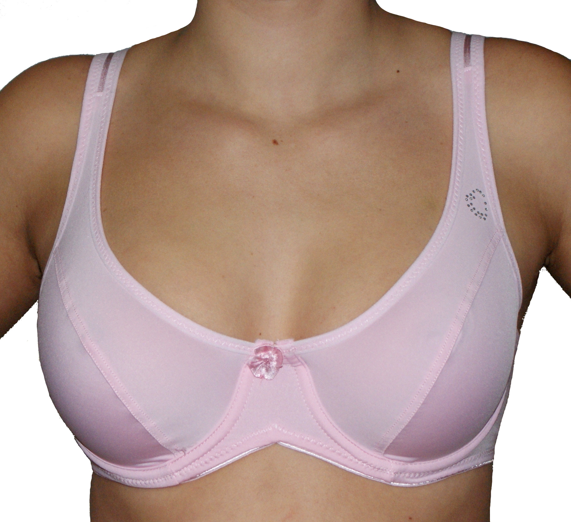 Příjemná podprsenka s kosticemi 80 C růžová