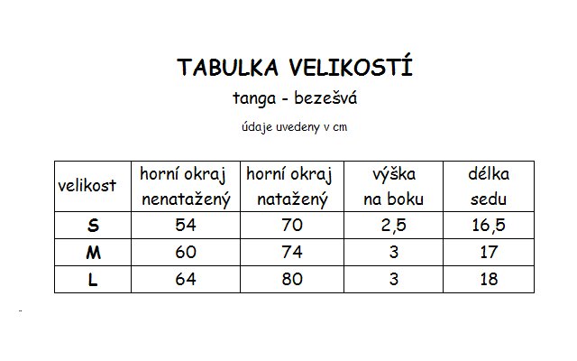 Tanga bezešvá bílá, vel. S
