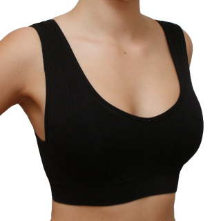Podprsenka bezešvá sportovní, vel. XL/XXL černá