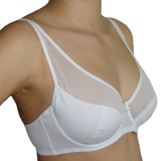 Pohodlná podprsenka s kosticemi, skvěle sedí 80 D bílá
