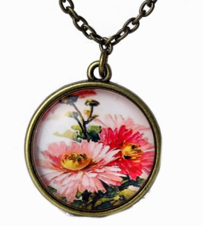 Vintage náhrdelník "kopretiny"