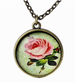 Vintage náhrdelník "růže"