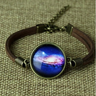 Vintage kožený náramek "Galaxy"
