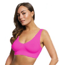 Podprsenka bezešvá sportovní, vel. XL/XXL neonově růžová