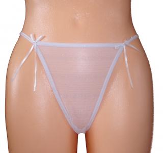 Sexy tanga průsvitná bílá, vel. M