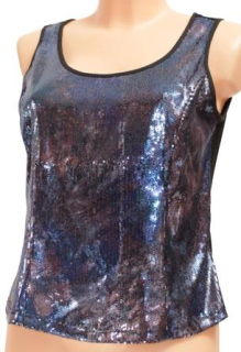 Sexy METALICKÝ TOP, vel. 38