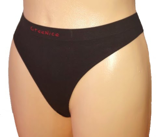 Tanga bezešvá černá, S/M