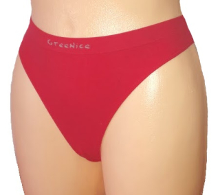 Tanga bezešvá červená, S/M